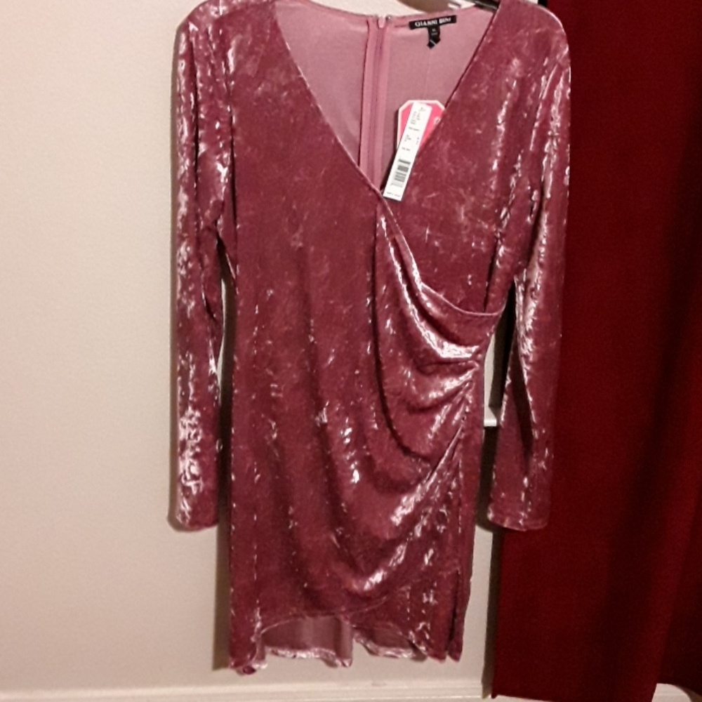 PINK VELVET DRESS